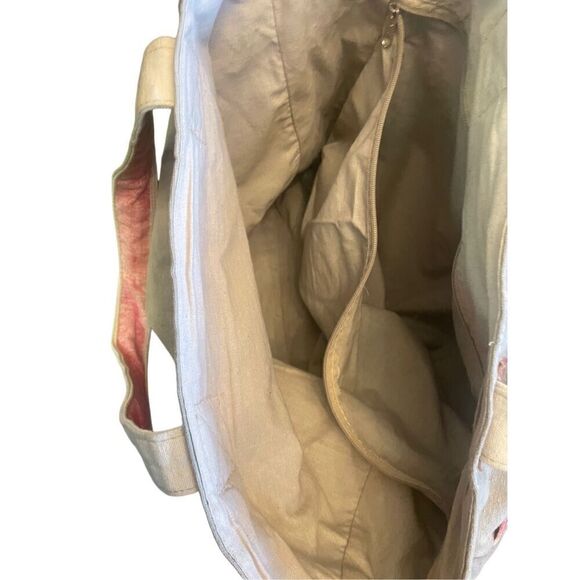 The Barrel Shack Leather Recycled Canvas Tote Patriotic One Size-NWOT - Picture 10 of 16